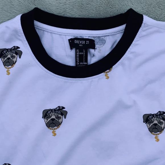 New without tags Forever 21 pug shirt Men’s L - Picture 4 of 8